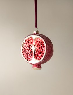 Závěsná dekorace ze sklenice s granátovým jablkem