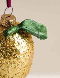 Skleněná závěsná dekorace v podobě citronu