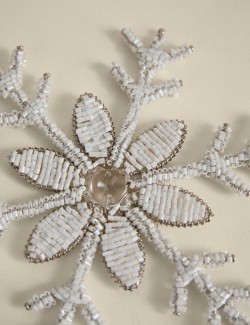 Beaded Snowflake Hanging Decoration