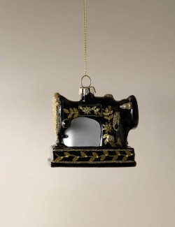 Glass Hanging Sewing Machine Decoration
