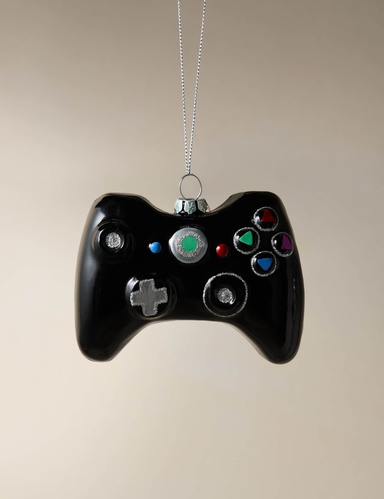 Glass Hanging Game Controller Decoration