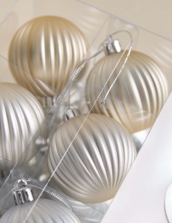 24pk Multicoloured Shatterproof Baubles