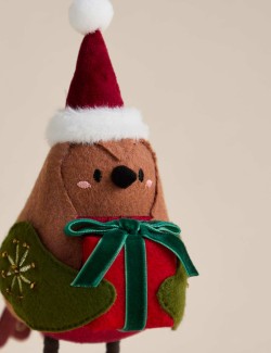 Pokojová dekorace s motivem červenky