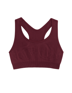 Středně zpevněná oboustranná bezešvá sportovní podprsenka