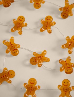 20 Gingerbread Battery String Lights