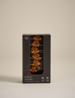 20 Gingerbread Battery String Lights