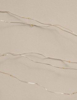 Teplé bílé LED drátěné světlo na baterie