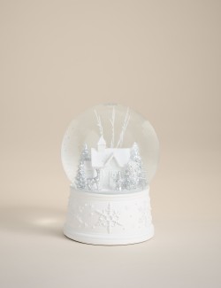 Winter House Snow Globe