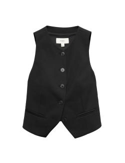 Collarless Button-Through Waistcoat