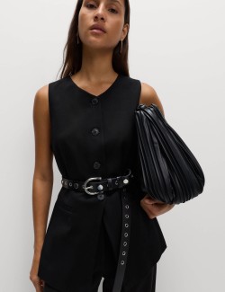 Žerzejová vesta bez límce