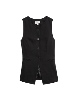 Jersey Collarless Waistcoat