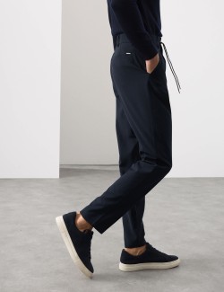 Wool Blend Suit Trousers