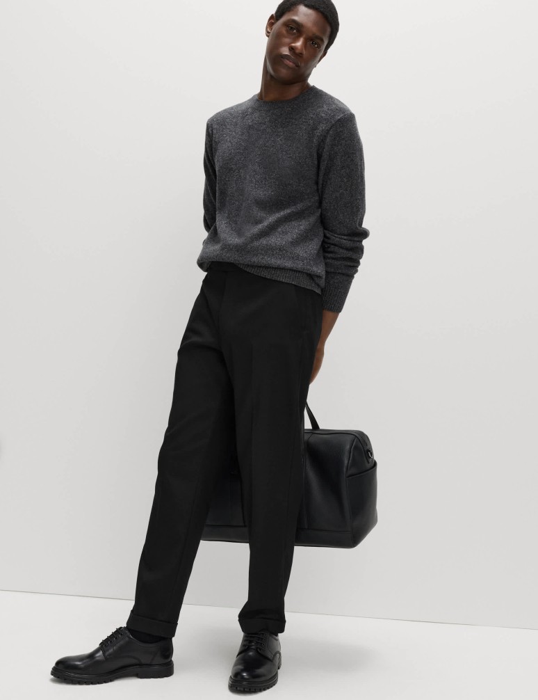 Warm Handle Twill Side Adjuster Trousers