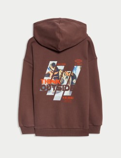 Cotton Rich Skateboard Graphic Hoodie (6-16 Yrs)