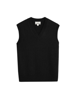 Lambswool Blend V-Neck Knitted Vest