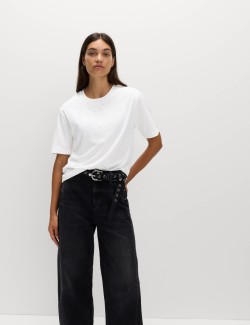 Zdobené tričko Lucky z čisté bavlny