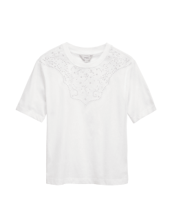 Zdobené tričko Lucky z čisté bavlny