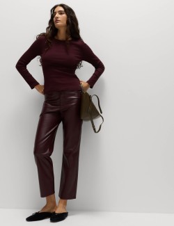 Žebrovaný top s vysokým podílem bavlny