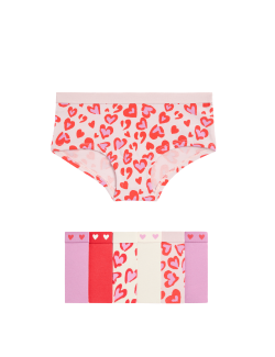 7pk Leopard Print & Heart Shorts (5-16 Yrs)