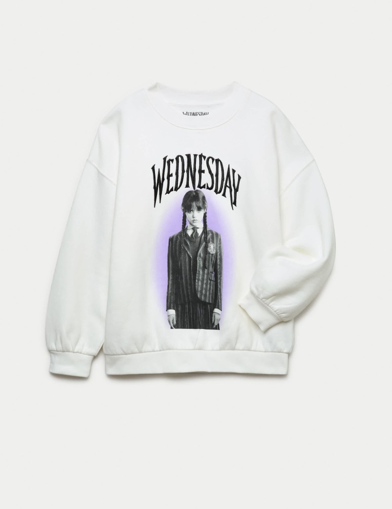 Cotton Rich Wednesday™ Graphic Sweatshirt (6-16 Yrs)