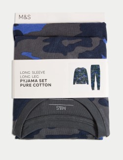 Pure Cotton Camouflage Pyjamas (6-16 Yrs)