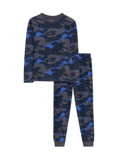 Pure Cotton Camouflage Pyjamas (6-16 Yrs)