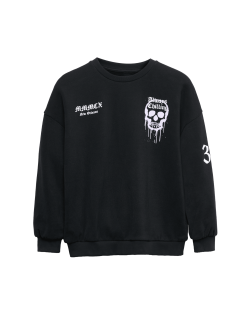 Mikina Halloween s vysokým podílem bavlny a lebkou (6–16 let)