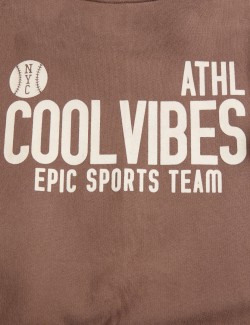 Outfit baseballového topu a tepláků s vysokým podílem bavlny (2–8 let)