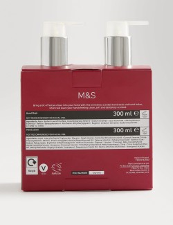 Sada tekutého mýdla a mléka na ruce s vůní mandarinky, hřebíčku a skořice – 2× 300 ml