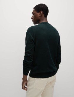 Vánoční svetr z čisté bavlny s kulatým výstřihem