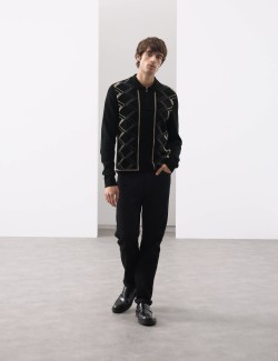 Mercerised Pure Cotton Half zip Knitted Polo Shirt