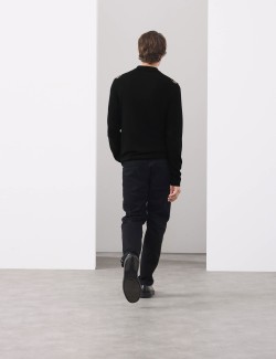 Mercerised Pure Cotton Half zip Knitted Polo Shirt