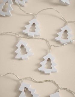 20 Wooded Christmas Tree Battery String Lights