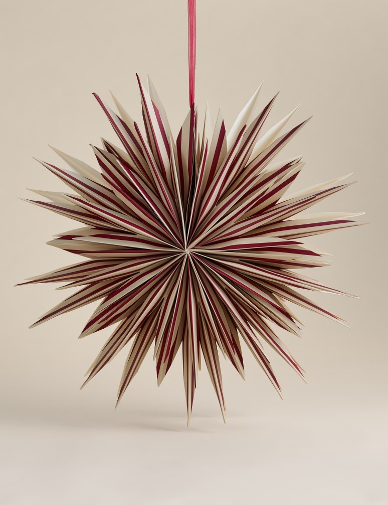 3D Striped Paper Hanging Star Decoration