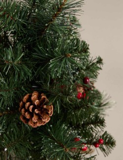 1.5ft Pre-Lit Pine & Berries Christmas Tree