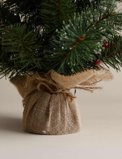 1.5ft Pre-Lit Pine & Berries Christmas Tree