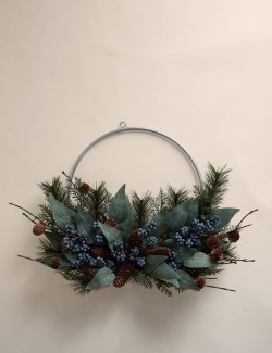 Half Metal Ring Wreath