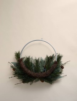 Half Metal Ring Wreath