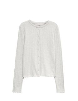 Topík s knoflíky a zapínáním na knoflíky s vysokým obsahem bavlny (6–16 let)