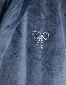 Velurový župan s kapucí (6-16 let) (let)