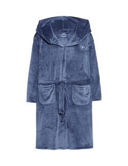 Velurový župan s kapucí (6-16 let) (let)