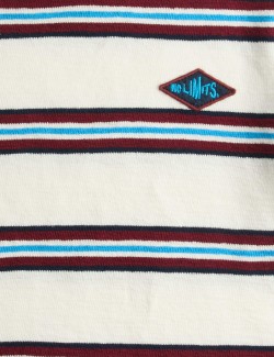 Pruhovaný top z čisté bavlny s texturou a dlouhým rukávem (2-8 let)