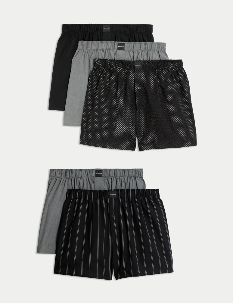 5pk Supima® Cotton Rich Woven Boxers