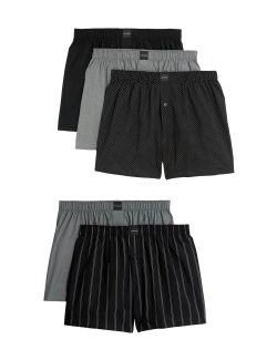 5pk Supima® Cotton Rich Woven Boxers