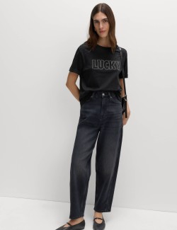 Pure Cotton Embellished 'Lucky' T-Shirt