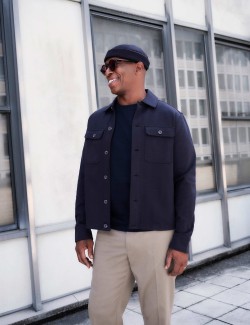 Bundokošile s vysokým podílem bavlny a motivem rybí kosti