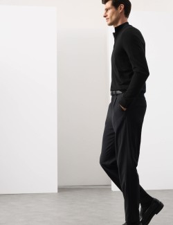 Svetr s krátkým zipem z čisté extra jemné vlny merino