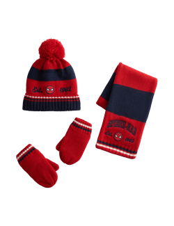 Kids Spiderman Hat Scarf and Mittens (1-6 yrs)