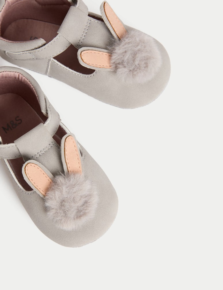 Baby Novelty Bunny Pram Shoe (0-18 Mths)