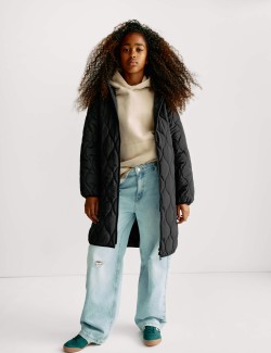 Lehký dlouhý zateplený kabát (6–16 let)